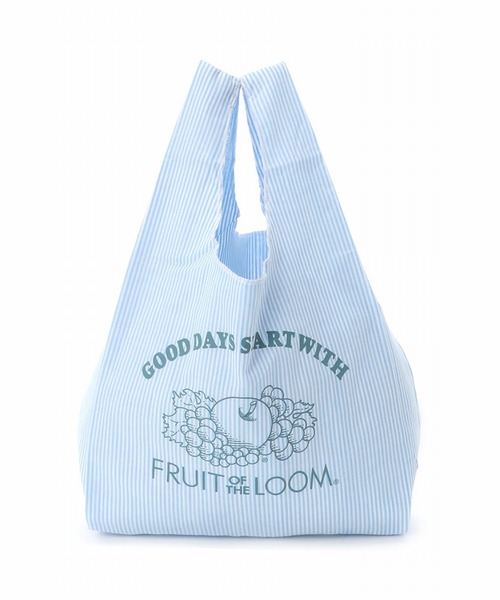 FRUIT OF THE LOOM(フルーツオブザルーム)の「FRUIT OF THE LOOM STRIPE SHOPPER TOTE(エコバッグ/サブバッグ・レディース・サックスブルー/ネイビー/レッド/ブラック/ブルー系その他/ピンク/ブルー系その他2/レッド系その他・FREE)」の4枚目の写真