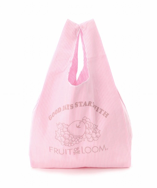 FRUIT OF THE LOOM(フルーツオブザルーム)の「FRUIT OF THE LOOM STRIPE SHOPPER TOTE(エコバッグ/サブバッグ・レディース・サックスブルー/ネイビー/レッド/ブラック/ブルー系その他/ピンク/ブルー系その他2/レッド系その他・FREE)」の6枚目の写真