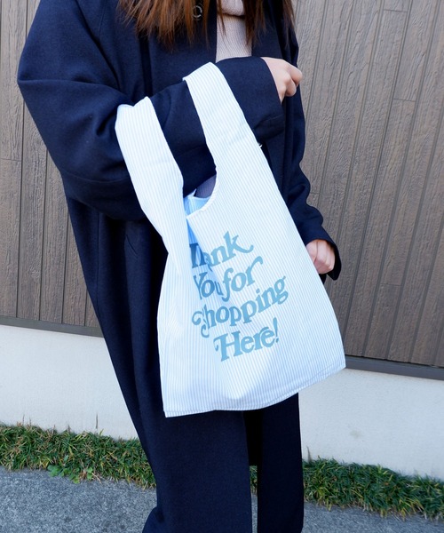 FRUIT OF THE LOOM(フルーツオブザルーム)の「FRUIT OF THE LOOM STRIPE SHOPPER TOTE(エコバッグ/サブバッグ・レディース・サックスブルー/ネイビー/レッド/ブラック/ブルー系その他/ピンク/ブルー系その他2/レッド系その他・FREE)」の17枚目の写真