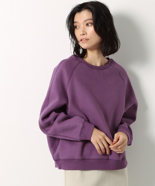 LAKOLE(ラコレ)の「ステッチワークブラッシュプルオーバー / LAKOLE(スウェット・レディース・ライトグレー/パープル/スモーク/ライトベージュ・SMALL/MEDIUM)」の14枚目の写真