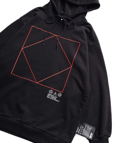 SHAREEF(シャリーフ)の「"SQUARE"emb. BIG PARKA(パーカー・メンズ・ホワイト/パープル/ブラック/ブルー系その他/ダークグリーン・1/3/2)」の7枚目の写真