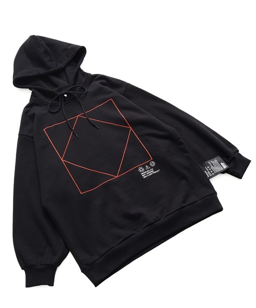 SHAREEF(シャリーフ)の「"SQUARE"emb. BIG PARKA(パーカー・メンズ・ホワイト/パープル/ブラック/ブルー系その他/ダークグリーン・1/3/2)」の8枚目の写真
