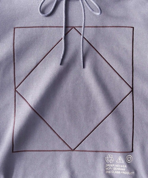 SHAREEF(シャリーフ)の「"SQUARE"emb. BIG PARKA(パーカー・メンズ・ホワイト/パープル/ブラック/ブルー系その他/ダークグリーン・1/3/2)」の15枚目の写真