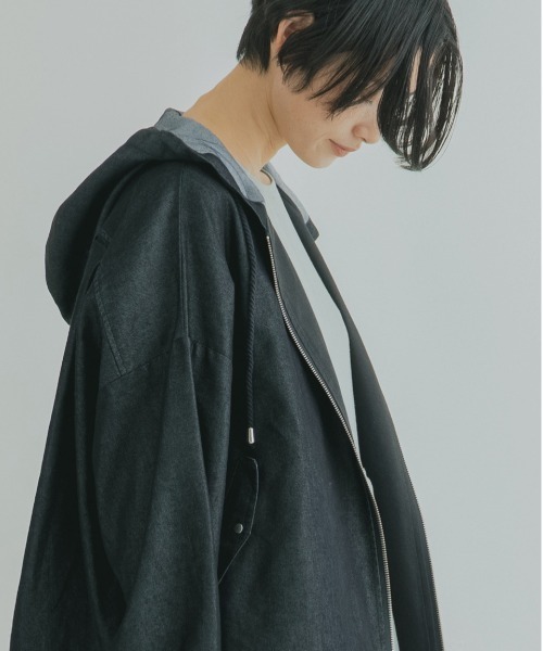 Kelen(ケレン)の「「KELEN / ケレン」ラインオンスデニムマウンテンパーカ"Bella Denim"(マウンテンパーカー・レディース・ワンウォッシュ/ブラック・M/S)」の1枚目の写真
