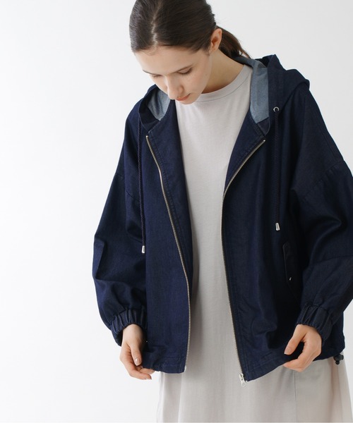 Kelen(ケレン)の「「KELEN / ケレン」ラインオンスデニムマウンテンパーカ"Bella Denim"(マウンテンパーカー・レディース・ワンウォッシュ/ブラック・M/S)」の3枚目の写真
