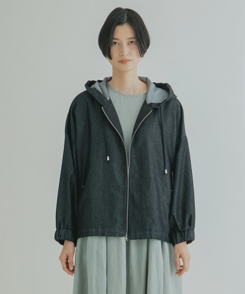 Kelen(ケレン)の「「KELEN / ケレン」ラインオンスデニムマウンテンパーカ"Bella Denim"(マウンテンパーカー・レディース・ワンウォッシュ/ブラック・M/S)」の6枚目の写真