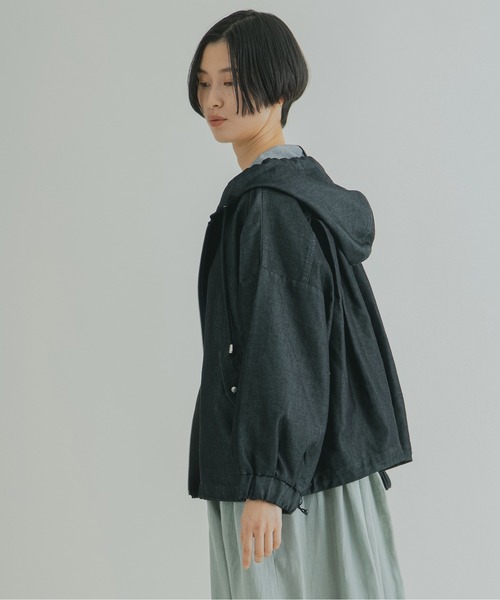 Kelen(ケレン)の「「KELEN / ケレン」ラインオンスデニムマウンテンパーカ"Bella Denim"(マウンテンパーカー・レディース・ワンウォッシュ/ブラック・M/S)」の7枚目の写真