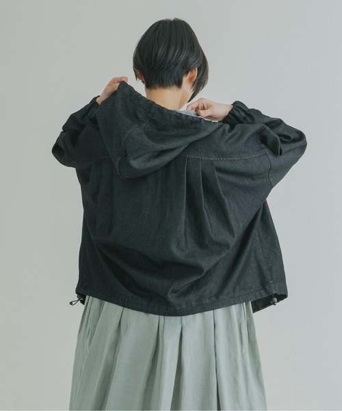 Kelen(ケレン)の「「KELEN / ケレン」ラインオンスデニムマウンテンパーカ"Bella Denim"(マウンテンパーカー・レディース・ワンウォッシュ/ブラック・M/S)」の8枚目の写真