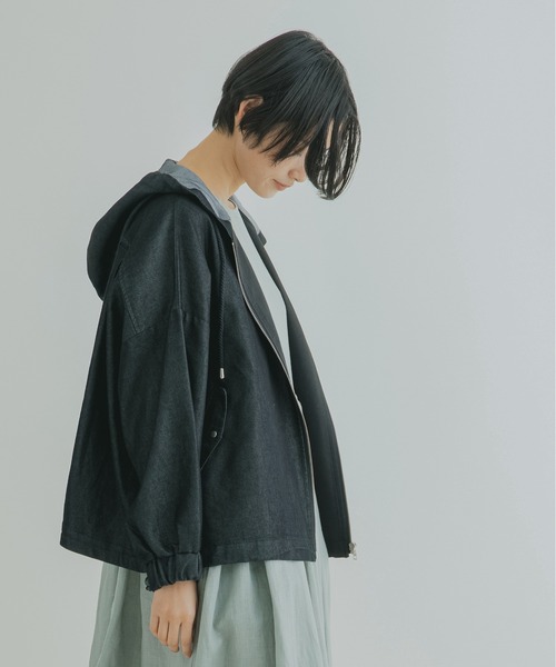 Kelen(ケレン)の「「KELEN / ケレン」ラインオンスデニムマウンテンパーカ"Bella Denim"(マウンテンパーカー・レディース・ワンウォッシュ/ブラック・M/S)」の22枚目の写真