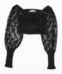 SPINNS（スピンズ）の「スクエアネック レースパワショルショート丈カットソー（シャツ/ブラウス）」