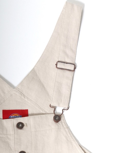 Dickies（ディッキーズ）の「Dickies◆フロントボタン綿麻リネンオーバーオール（サロペット/オーバーオール・レディース・ブラック/カーキ/アイボリー/キャメル・M/L）」の21枚目の写真