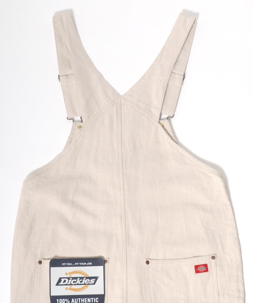 Dickies（ディッキーズ）の「Dickies◆フロントボタン綿麻リネンオーバーオール（サロペット/オーバーオール・レディース・ブラック/カーキ/アイボリー/キャメル・M/L）」の22枚目の写真