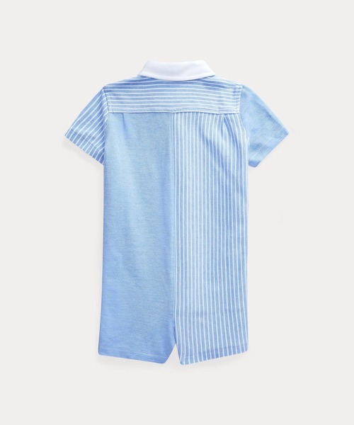 POLO RALPH LAUREN CHILDRENSWEAR（ポロ ラルフ ローレン チルドレンズウェア）の「ニット オックスフォード ファン ショートオール（ロンパース・キッズ・ブルー・9M/12M/6M/3M）」の4枚目の写真