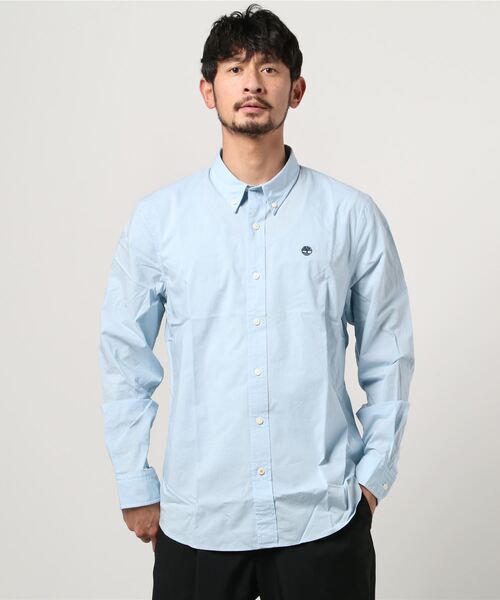 Timberland(ティンバーランド)の「メンズ 長袖 ポプリン シャツ(シャツ/ブラウス・メンズ・ブルー/ホワイト/インディゴブルー/ダークブルー/グレー・LARGE/X-LARGE/X-SMALL/SMALL/XX-LARGE/MEDIUM)」の5枚目の写真