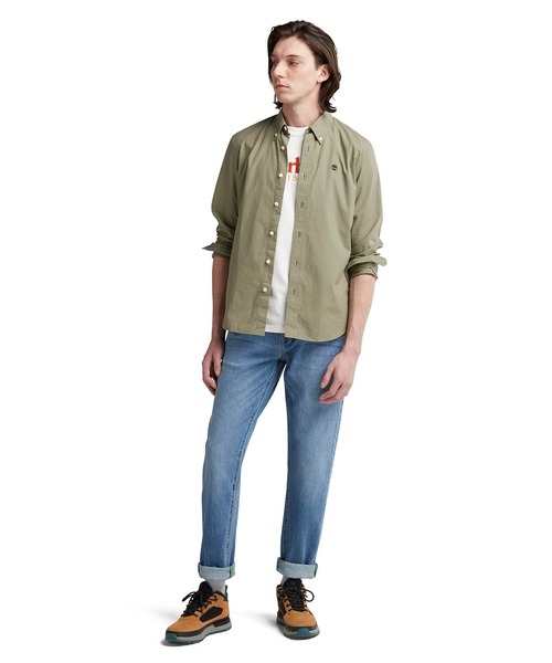 Timberland(ティンバーランド)の「メンズ 長袖 ポプリン シャツ(シャツ/ブラウス・メンズ・ブルー/ホワイト/インディゴブルー/ダークブルー/グレー・LARGE/X-LARGE/X-SMALL/SMALL/XX-LARGE/MEDIUM)」の15枚目の写真