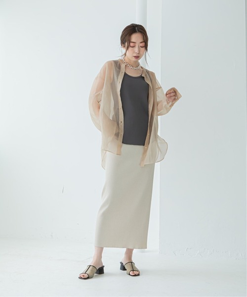 Noble（ノーブル）の「リンクルオーガンジーシャツ◇（シャツ