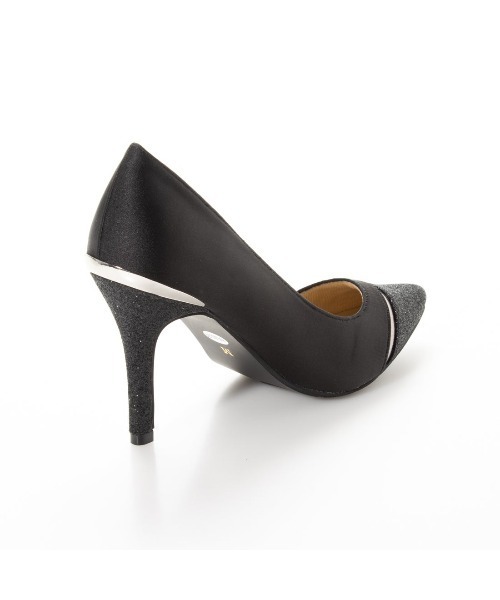 Miminy Piminy（ミミニー ピミニー）の「MiminyPiminy(ミミニーピミニー) つま先ラメ×サテン生地ポインテッドトゥ パンプス（パンプス・レディース・ゴールド/シルバー/ブラック・S/M/L/LL）」の12枚目の写真