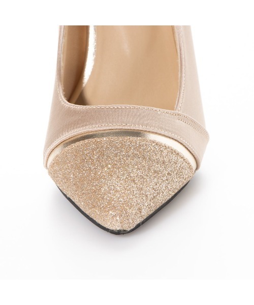 Miminy Piminy（ミミニー ピミニー）の「MiminyPiminy(ミミニーピミニー) つま先ラメ×サテン生地ポインテッドトゥ パンプス（パンプス・レディース・ゴールド/シルバー/ブラック・S/M/L/LL）」の19枚目の写真