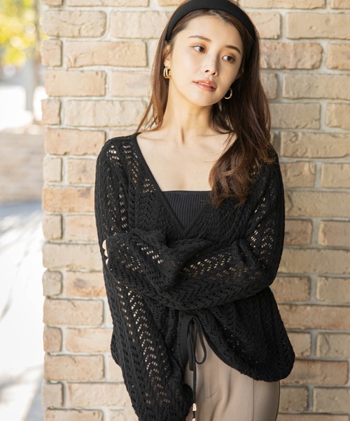 LIPSERVICE（リップサービス）の「ベアSETドロストシアーニット（ニット/セーター・レディース・ホワイト/ブラック/ベージュ・FREE）」の15枚目の写真