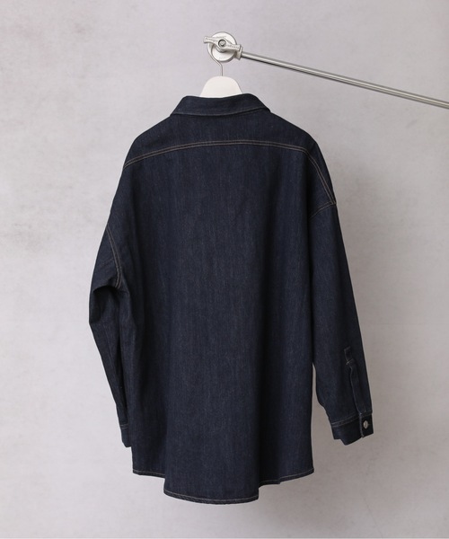 ap retro（アプレトロ）の「デニムビッグシャツジャケット【ZOZO限定商品】（デニムジャケット・レディース・インディゴブルー/ブルー・FREE）」の11枚目の写真