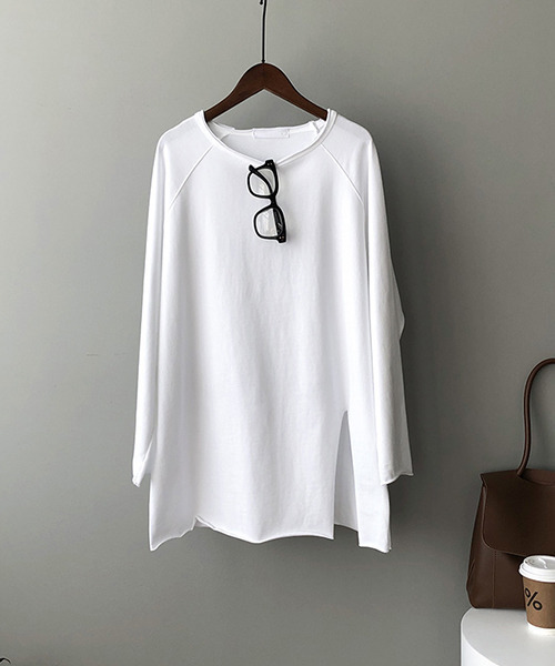 c.u.l(シーユーエル)の「【c.u.l:w】裾スリットラグラン無地カットソー culw33(Tシャツ/カットソー・レディース・ブラック/ホワイト・FREE)」の16枚目の写真