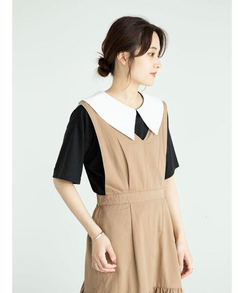 Sugar spoon（シュガースプーン）の「・SUGAR SPOON Vネックティアードジャンスカ＊（ワンピース・レディース・ベージュ/ブラック/グリーン・FREE）」の20枚目の写真