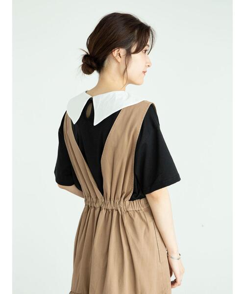 Sugar spoon（シュガースプーン）の「・SUGAR SPOON Vネックティアードジャンスカ＊（ワンピース・レディース・ベージュ/ブラック/グリーン・FREE）」の22枚目の写真