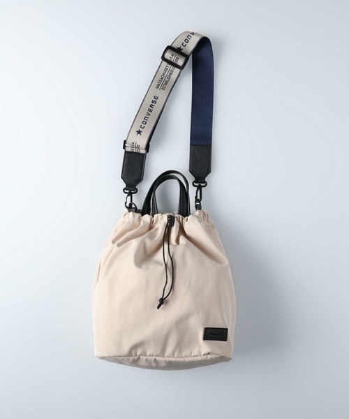 CONVERSE（コンバース）の「【CONVERSE】テープドロストショルダー（ショルダーバッグ・レディース・キナリ/ブラック/ライム・ONE SIZE）」の2枚目の写真