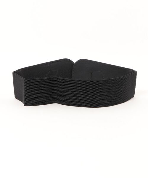 SPIGA(スピーガ)の「コルセット風ゴールドバックル太ベルト(ベルト・レディース・ホワイト/ブラック・FREE)」の3枚目の写真