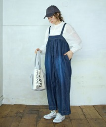 PUAL CE CIN | 綿ヘンプ デニムサロペット(サロペット/オーバーオール)
