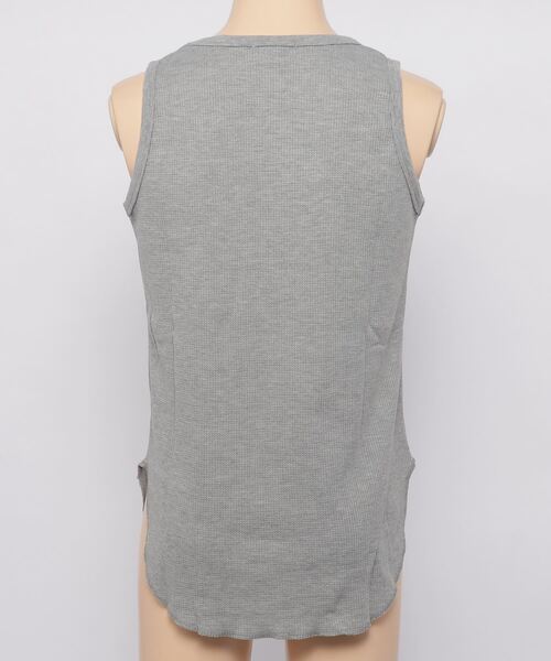 SlashDate(スラッシュデイト)の「ロング丈タンクトップ/ワッフル素材(タンクトップ・メンズ・ホワイト/ブラック/ブラウン/グレー・XL/L/M)」の6枚目の写真