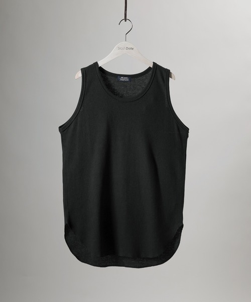 SlashDate(スラッシュデイト)の「ロング丈タンクトップ/ワッフル素材(タンクトップ・メンズ・ホワイト/ブラック/ブラウン/グレー・XL/L/M)」の3枚目の写真