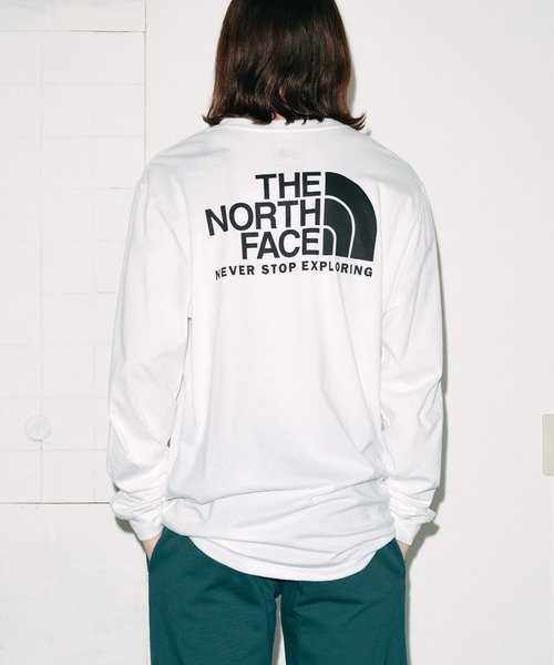 THE NORTH FACE(ザノースフェイス)の「THE NORTH FACE/ザ・ノースフェイス M L/S THROWBACK TEE ロンT(Tシャツ/カットソー・メンズ・ブラック×ホワイト/ホワイト×ブラック・M/L/XL/S)」の6枚目の写真
