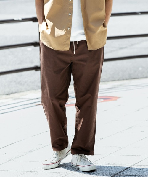 ITEMS URBANRESEARCH（アイテムズ アーバンリサーチ）の「TC ウエストリブパンツ（その他パンツ・メンズ・ブラウン/ベージュ/ブラック・LARGE/MEDIUM）」の3枚目の写真