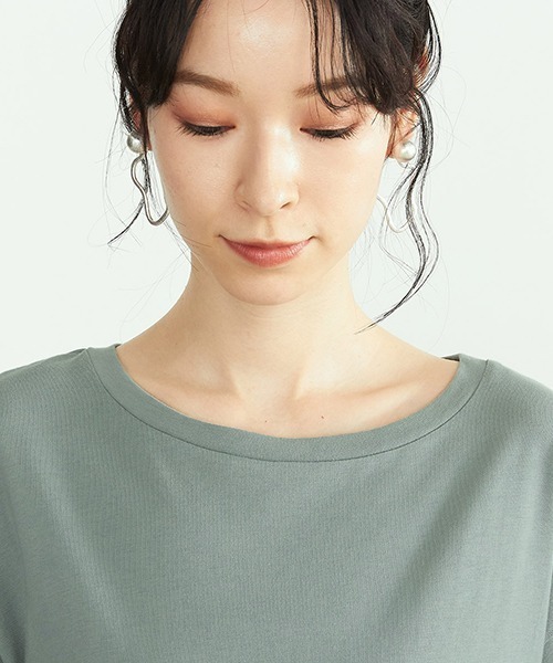 ONIGIRI（オニギリ）の「Tシャツワンピース（ワンピース・レディース・チャコール/ベージュ/ターコイズブルー・MEDIUM/LARGE）」の11枚目の写真