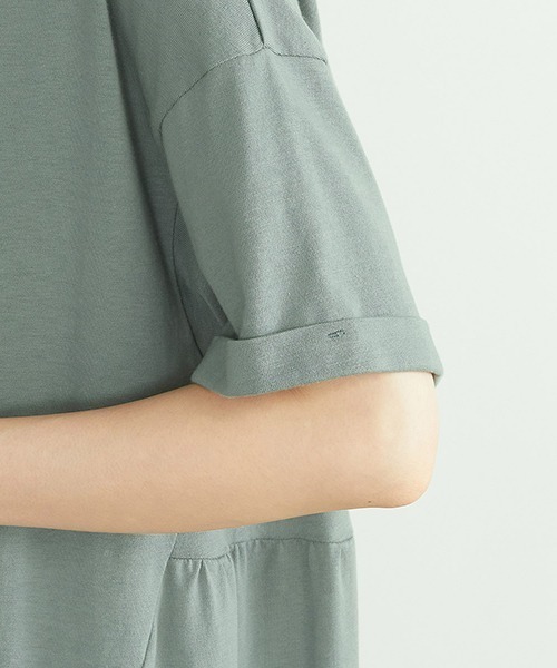 ONIGIRI（オニギリ）の「Tシャツワンピース（ワンピース・レディース・チャコール/ベージュ/ターコイズブルー・MEDIUM/LARGE）」の13枚目の写真