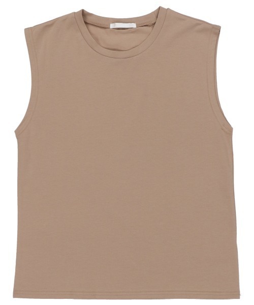 SPINNS（スピンズ）の「【10色展開】ノースリーブカットソー（タンクトップ・レディース・ホワイト/ブラック/ベージュ/ネイビー/ブラウン/カーキ/オレンジ/ブルー/グリーン/グリーン系その他・ONESIZE）」の13枚目の写真