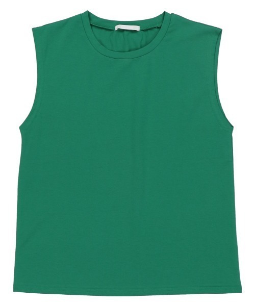 SPINNS（スピンズ）の「【10色展開】ノースリーブカットソー（タンクトップ・レディース・ホワイト/ブラック/ベージュ/ネイビー/ブラウン/カーキ/オレンジ/ブルー/グリーン/グリーン系その他・ONESIZE）」の15枚目の写真