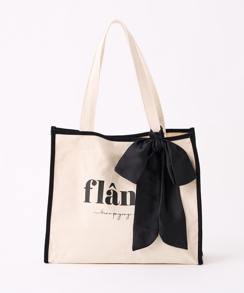 one after another NICE CLAUP(ワンアフターアナザーナイスクラップ)の「【Web限定】リボン付ロゴトートバッグ(トートバッグ・レディース・ブラック/アイボリー・FREE)」の8枚目の写真