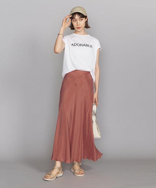 BEAUTY&YOUTH UNITED ARROWS(ビューティーアンドユースユナイテッドアローズ)の「BY キュプラマーメイドフレアスカート 21SS 2(スカート・レディース・オリーブ/ピンク/イエロー・SMALL/MEDIUM/LARGE)」の6枚目の写真