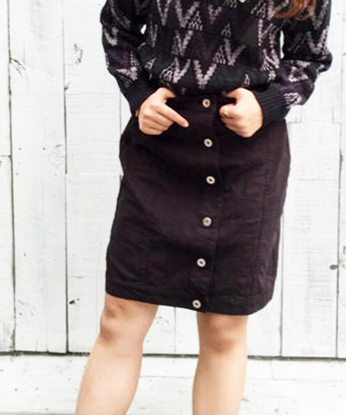 Kastane(カスタネ)の「【Kastane】前開きデニムスカート(スカート・レディース・ライトブルー/アイボリー/ブラック・FREE)」の1枚目の写真