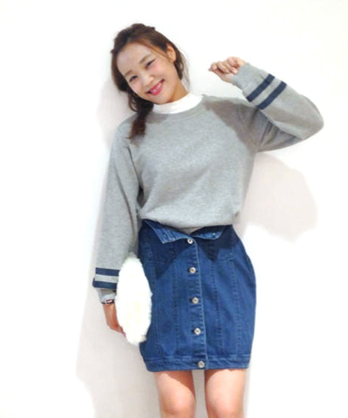 Kastane(カスタネ)の「【Kastane】前開きデニムスカート(スカート・レディース・ライトブルー/アイボリー/ブラック・FREE)」の15枚目の写真