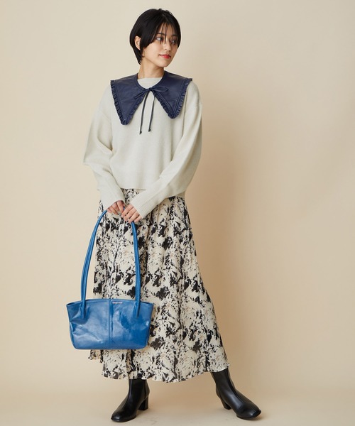 MADEMOISELLE ROPE'(マドモアゼル ロペ)の「FOX混パフスリーブニットプルオーバー(ニット/セーター・レディース・ブラック/オフホワイト/ラベンダー/イエロー系その他・38)」の19枚目の写真