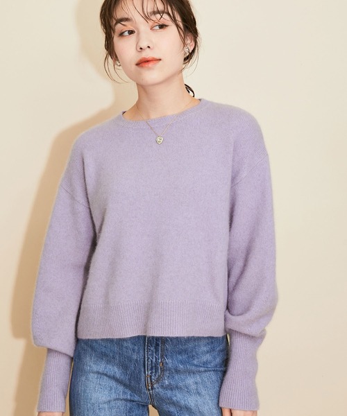 MADEMOISELLE ROPE'（マドモアゼル ロペ）の「FOX混パフスリーブニット