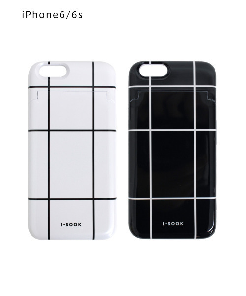 ISOOK（アイスー）の「モノトーンチェック柄カードケース&ミラー付きiPhoneケース（スマホケース/カバー・レディース・ホワイト/ブラック・6/10）」の11枚目の写真