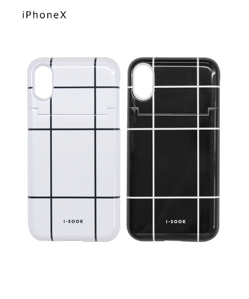 ISOOK（アイスー）の「モノトーンチェック柄カードケース&ミラー付きiPhoneケース（スマホケース/カバー・レディース・ホワイト/ブラック・6/10）」の13枚目の写真