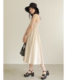 Gather flare cami ワンピース