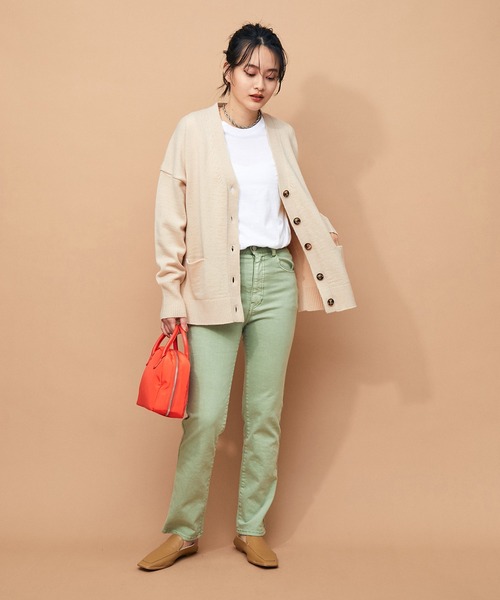 ADAM ET ROPE'（アダムエロペ）の「バルキーニットカーディガン（カーディガン/ボレロ・レディース・ライトグレー/キナリ/ブラウン/ブルー・FREE）」の19枚目の写真