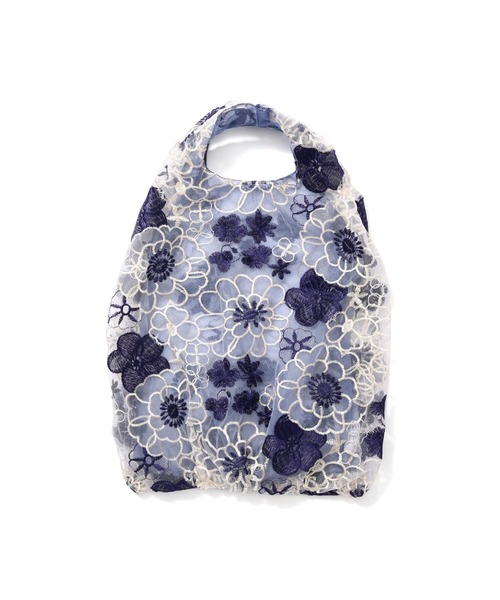 Francfranc（フランフラン）の「チュールバッグ ネイビー×ネイビー（エコバッグ/サブバッグ・レディース・マルチ・FREE）」の4枚目の写真