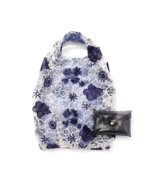 Francfranc（フランフラン）の「チュールバッグ ネイビー×ネイビー（エコバッグ/サブバッグ・レディース・マルチ・FREE）」の2枚目の写真